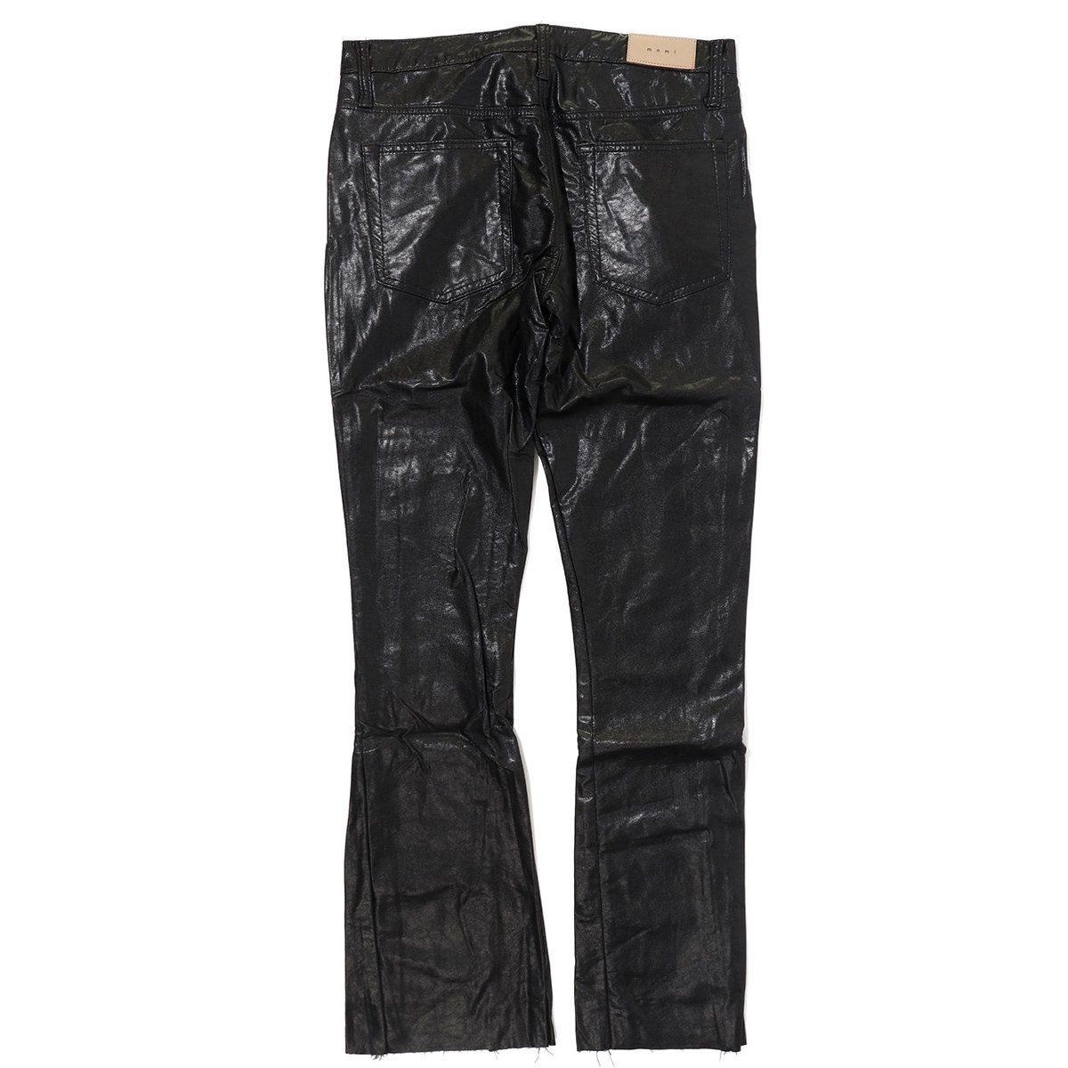 mnml] B169 Leather Flare Denim Black (28～38インチ) - DOPE TOKYO