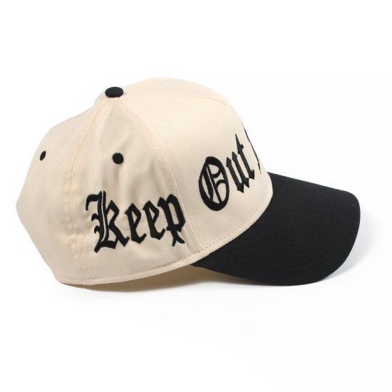 KEEP OUT FAKE LOVE] Keep Out Fake Love Snapback Black/Cream - DOPE