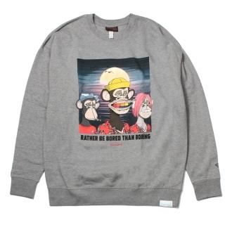 [Diamond Supply.Co] Diamond Ape 3 Some Ape Crewneck H.Grey (L2XL)