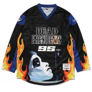 [HEADGEAR CLASSICS] Dead Presidents Flames Hockey Jersey White (L2XL)