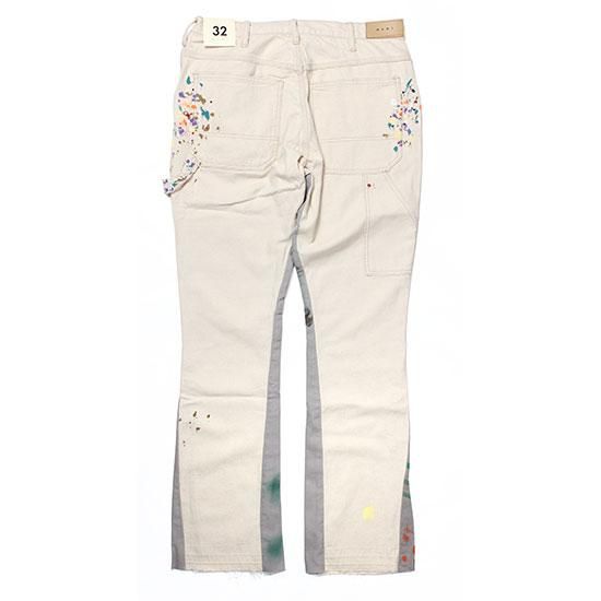 mnml] B260 Flare Work Denim White (28～38インチ) - DOPE