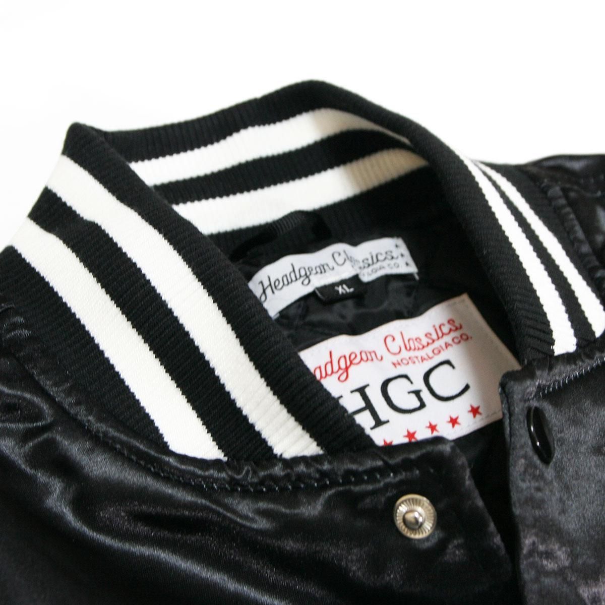 HEADGEAR CLASSICS] Belly Satin Jacket Black (M～2XLサイズ