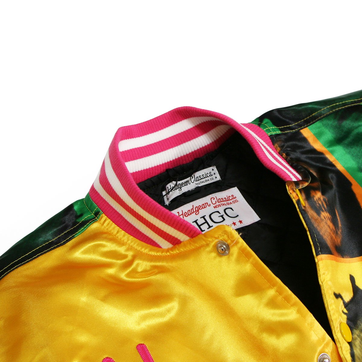 [HEADGEAR CLASSICS] Old Dirty Bastard Satin Jacket Yellow (M～2XLサイズ) - DOPE  TOKYO ドープトーキョー