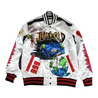 [HEADGEAR CLASSICS] Juice Wrld Goodbye And Good Riddance Satin Jacket White (M2XL) 