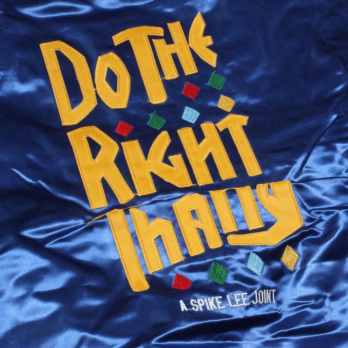 HEADGEAR CLASSICS] Do The Right Thing Satin Jackt Blue/Wht