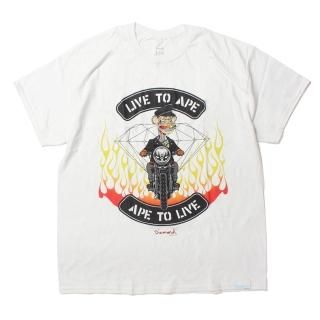 [Diamond Supply.Co] Diamond Ape Live To Ape Tee White (L2XL)