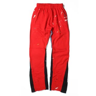 [mnml] Contrast Bootcut Sweatpants Red (S〜Xl)
