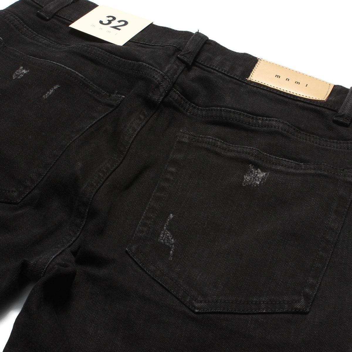 mnml] X165 Paisley Stretch Denim Black/Black (28～38インチ