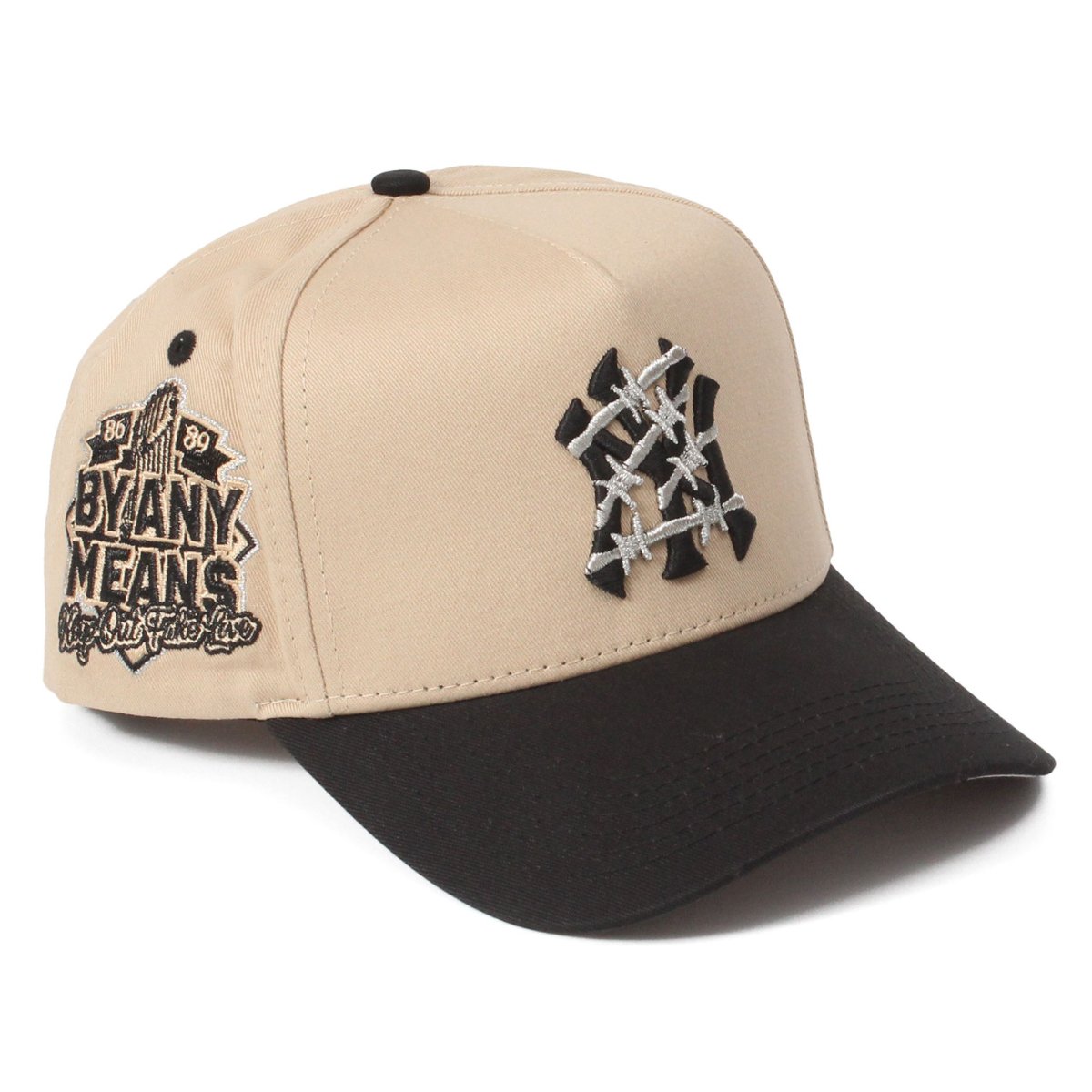 [KEEP OUT FAKE LOVE] World Famous NY Snapback Beige - DOPE TOKYO ドープトーキョー