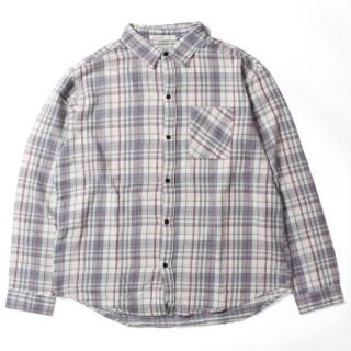 [mnml] Vintage Flannel Drop Shoulder Shirt Blue / Natural / Red  (S～XLサイズ)
