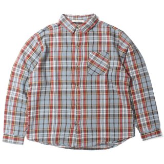 [mnml] Vintage Flannel Drop Shoulder Shirt Blue / Black / Red  (SXL)