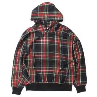 [mnml] Plaid Hoodie Green / Red (S～2XLサイズ)