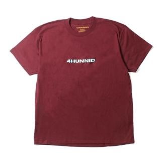 [4HUNNID] 4Hunnid Colors Logo Tee Burgundy