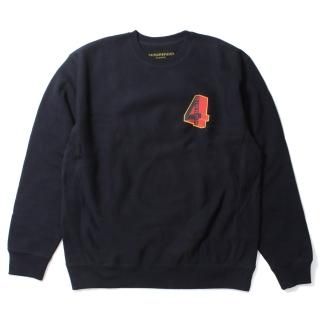 [4HUNNID] 4Hunnid 4 Block Logo Crewneck Navy