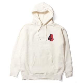 [4HUNNID] 4Hunnid 5 Block Logo Hoodie Cream