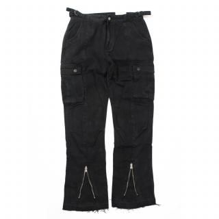 [mnml] Front Zip Flare Cargo Pants Black (28～38インチ)