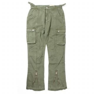[mnml] Front Zip Flare Cargo Pants Olive (28～38インチ)