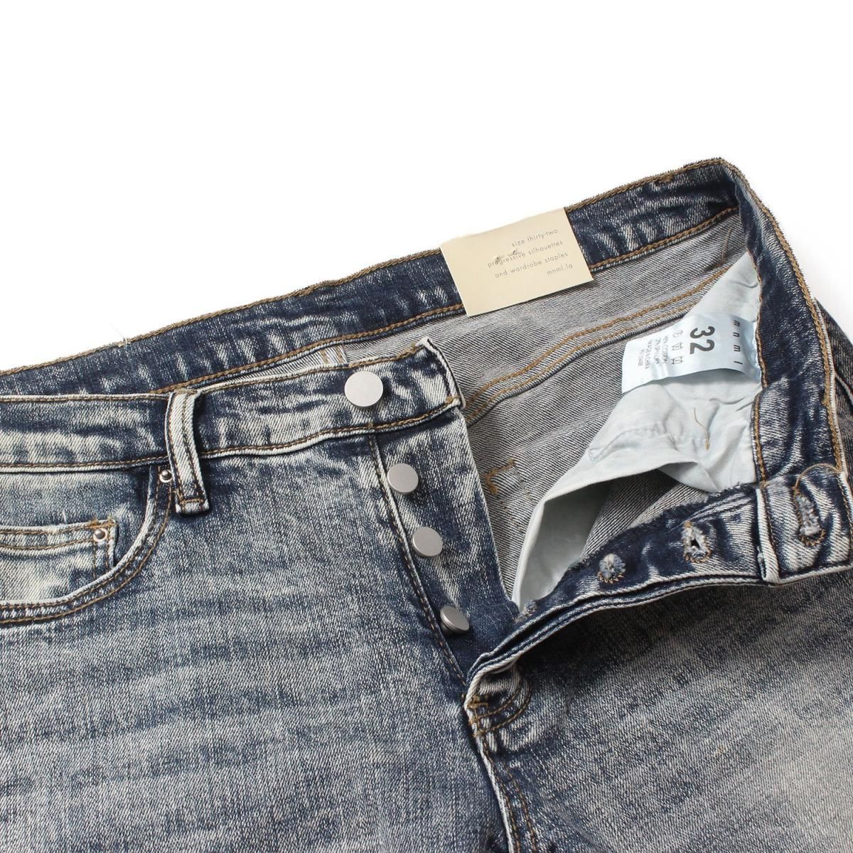mnml] M588 Snap Slim Denim Vintage Blue (28～38インチ) - DOPE