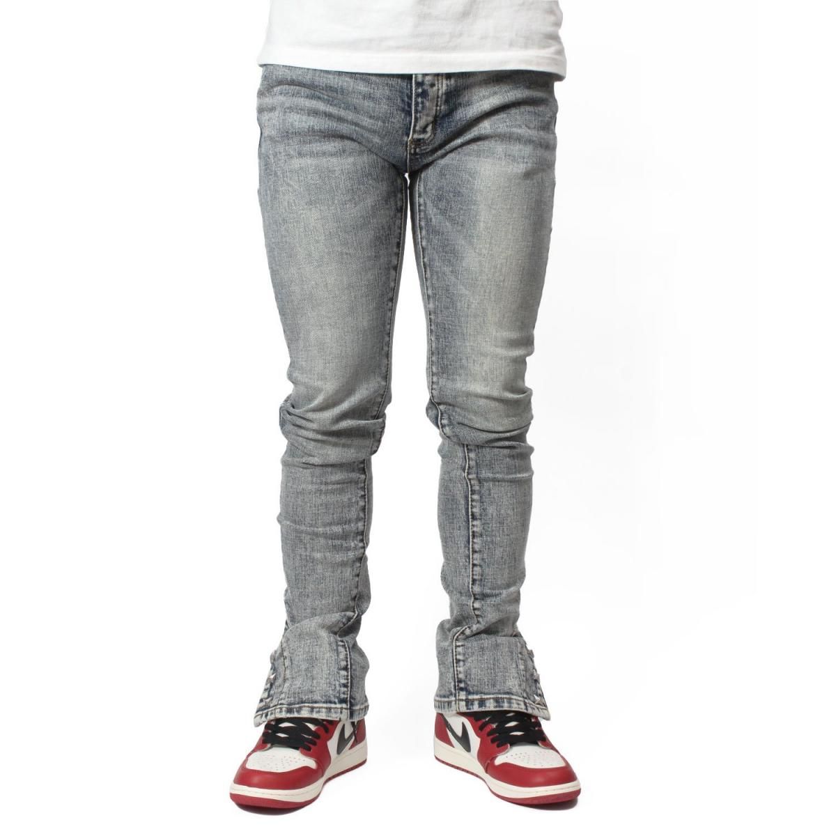 ＧＯＯ.トープM mnml] M588 Snap Slim Denim Vintage Blue (28～38インチ) - DOPE