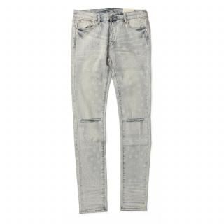 [mnml] X696 Paisley Patterned Skinny Denim Light Blue (28～38インチ)