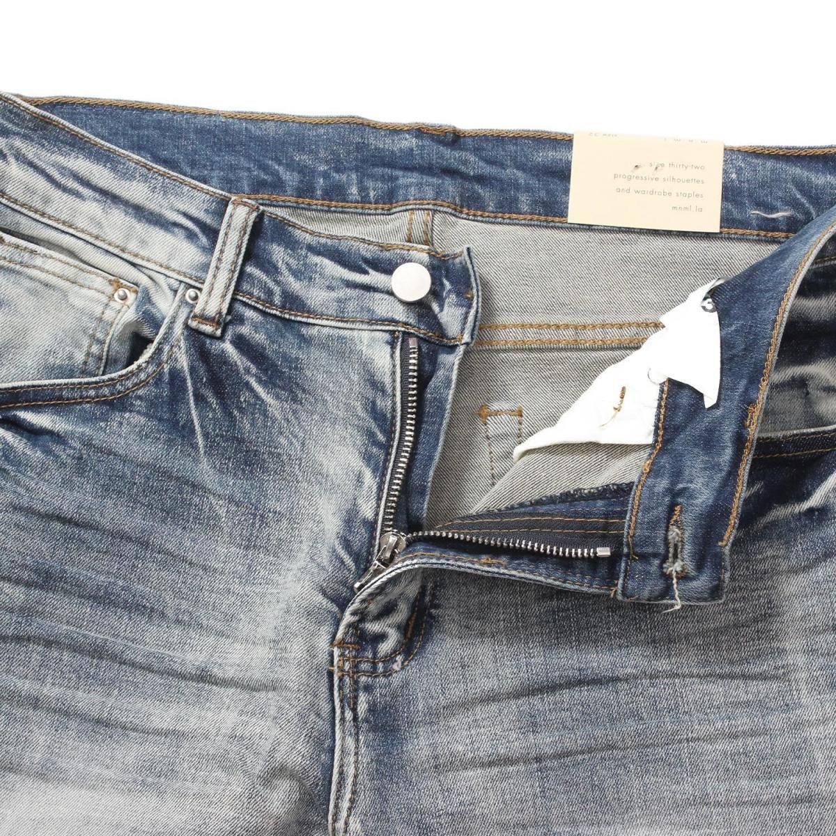 mnml デニム mnml デニム ミニマル バイカーデニム メンズ ストレッチ