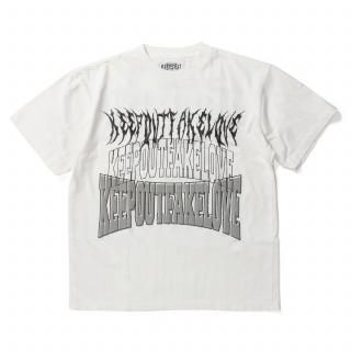 [KEEP OUT FAKE LOVE] Hardcore Oversized Box S/S Tee Blanc White