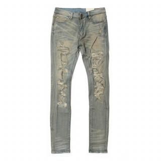 [mnml] X201 Rhinestone Skinny Denim Blue (2838)
