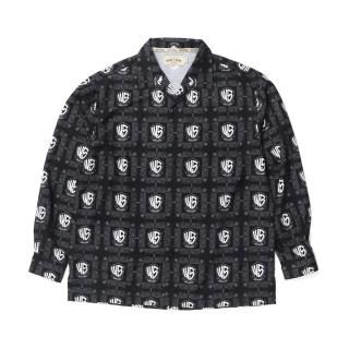 WS Logo Print L/S Shirts BLACK/GRAY (L2XL)