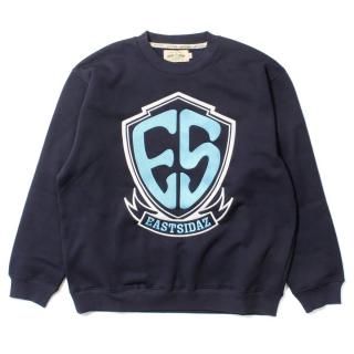 [WEST WEAR] ES Embroidery Logo Crewneck Navy (L2XL)