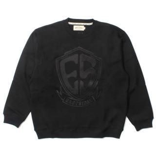 [WEST WEAR] ES Embroidery Logo Crewneck LIMITED EDITION Black-Black (L2XL)