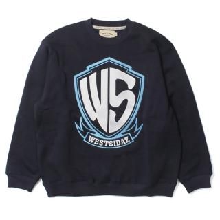 [WEST WEAR] WS Embroidery Logo Crewneck Navy (L2XL)