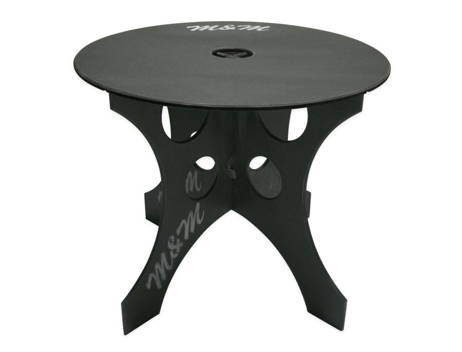 M&M FURNITURE エムアンドエム テーブル デスク 黒 廃番 焼印