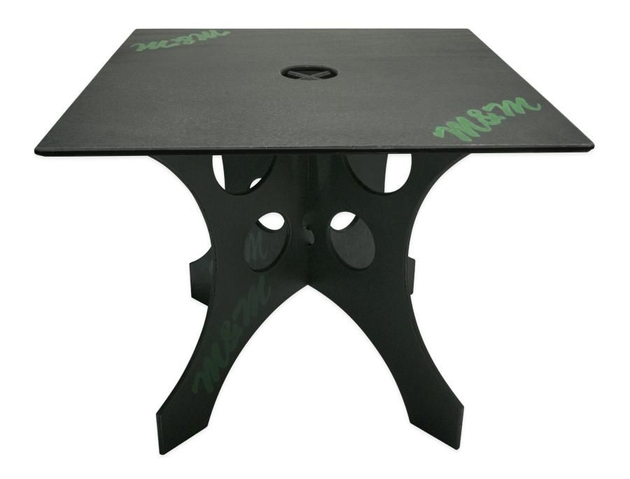 M&M FURNITURE エムアンドエム テーブル デスク 黒 廃番 焼印