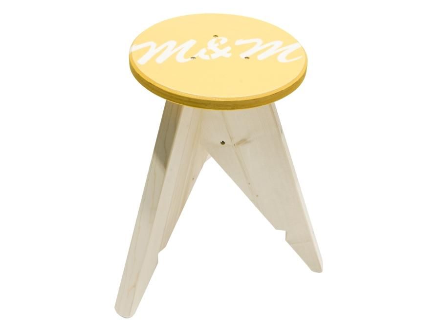 丸スツール小座面塗装（m＆mロゴ） - ReVoLuTioN