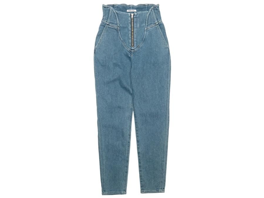 fumika_uchida STRETCH DENIM BUSTIER 36 TIC TOC FRAYE Distressed