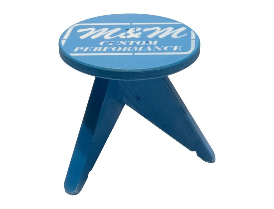 M＆M Customperformance スツール　黒×白　焼印ロゴ　希少 M＆M Customperformance スツール 黒×白 焼印ロゴ 希少 M＆M