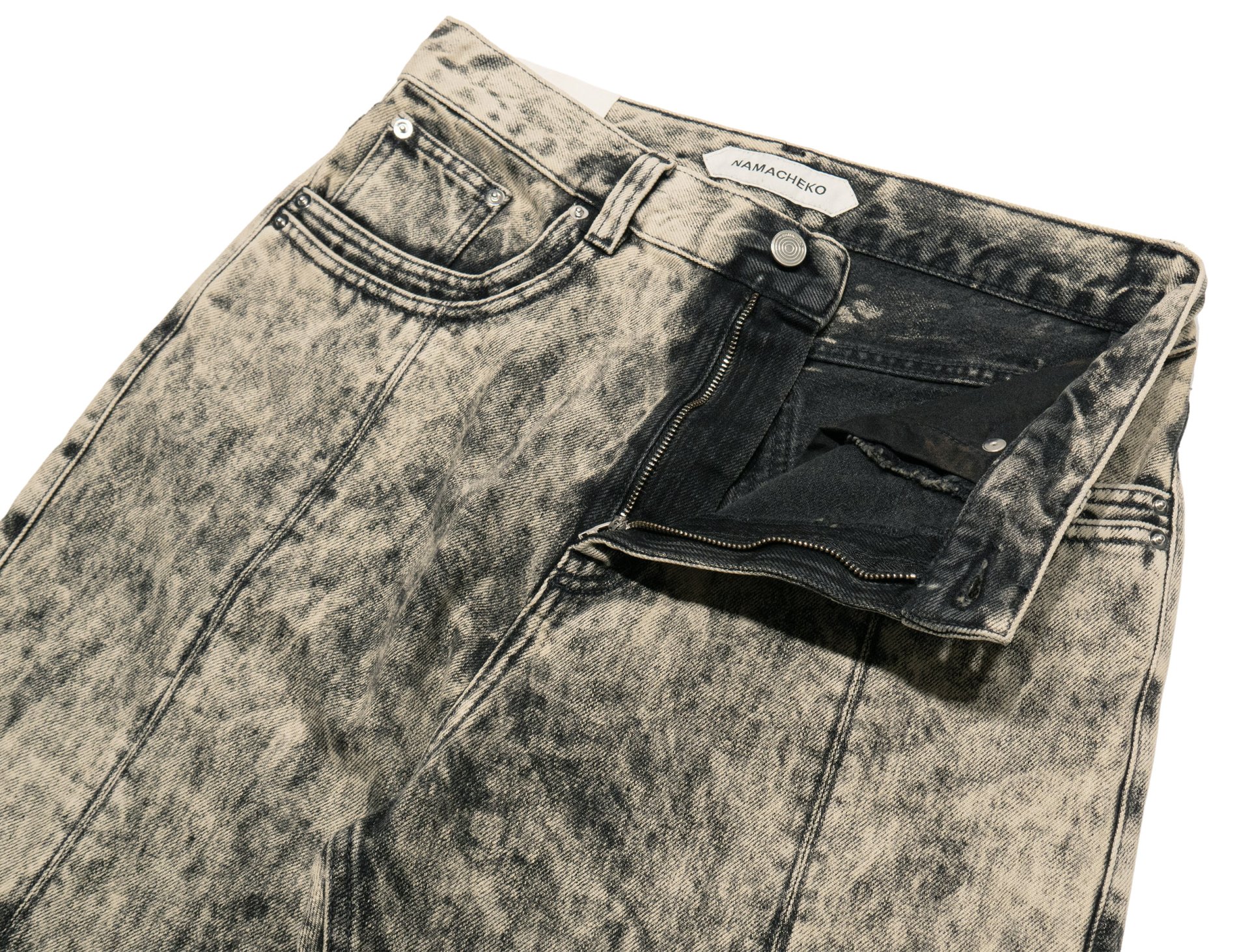 Buy Lyush Girls Black Acid Wash Raw Hem Straight Jeans Online at