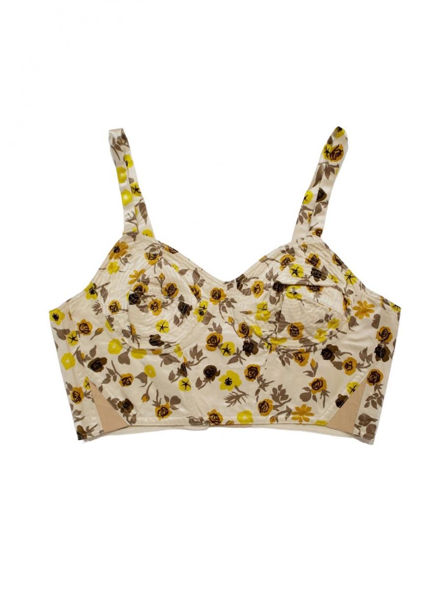 トップス fumika_uchida flower printed bustier FUMIKA UCHIDA： FLOWER PRINTED BUSTIER - ECRU - ORANN ONLINE