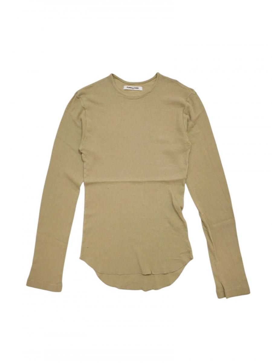 GAUZE WAFFLE CREW-NECK TOP - Revolution Web Store