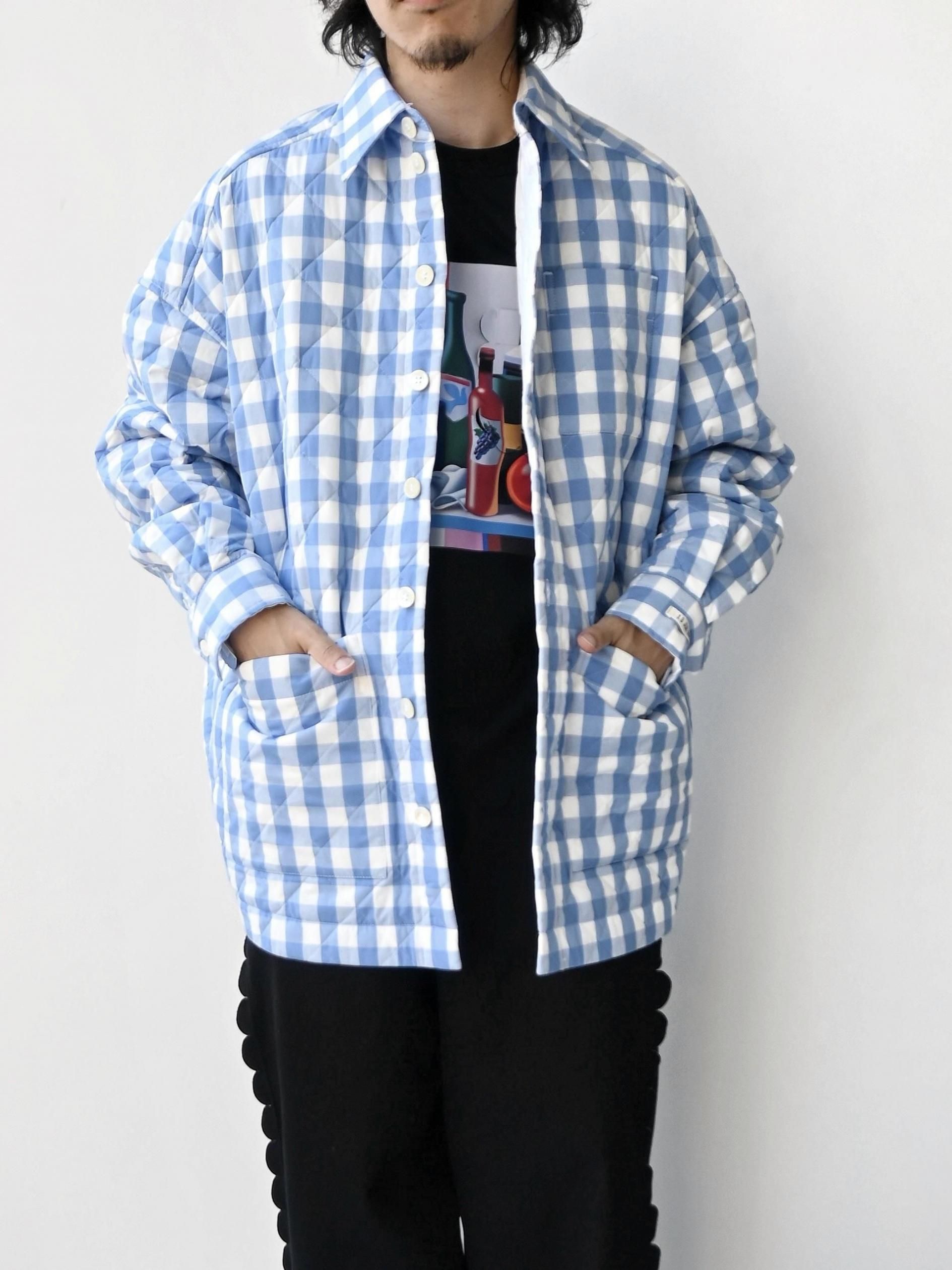 QUILTED GINGHAM SHIRT BLOUSON - ReVoLuTioN