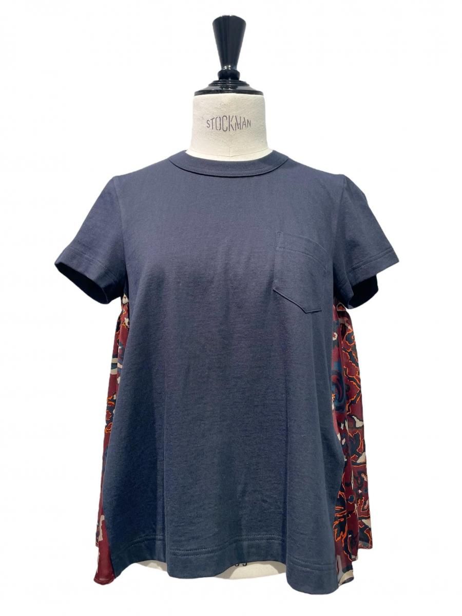 sacai - sacai / サカイ | カシミヤブレンド 異素材 切替 再構築 パッチワーク ポケット スウェット プルオーバー | 1 | グレー | レディース sacai - 【美品】 sacai / サカイ | 2022SS | Nylon Twill Mix