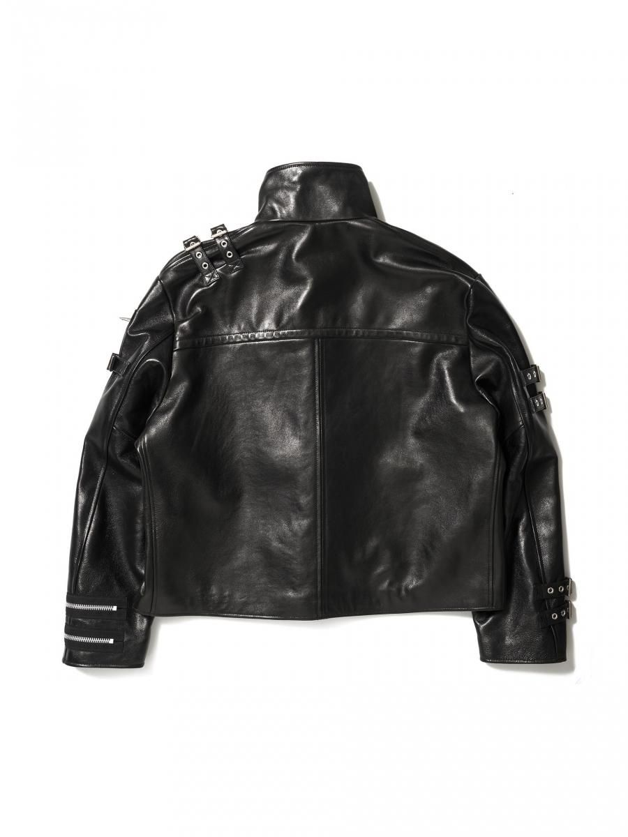 BUCKLE OVERLOAD LEATHER JACKET - Revolution Web Store
