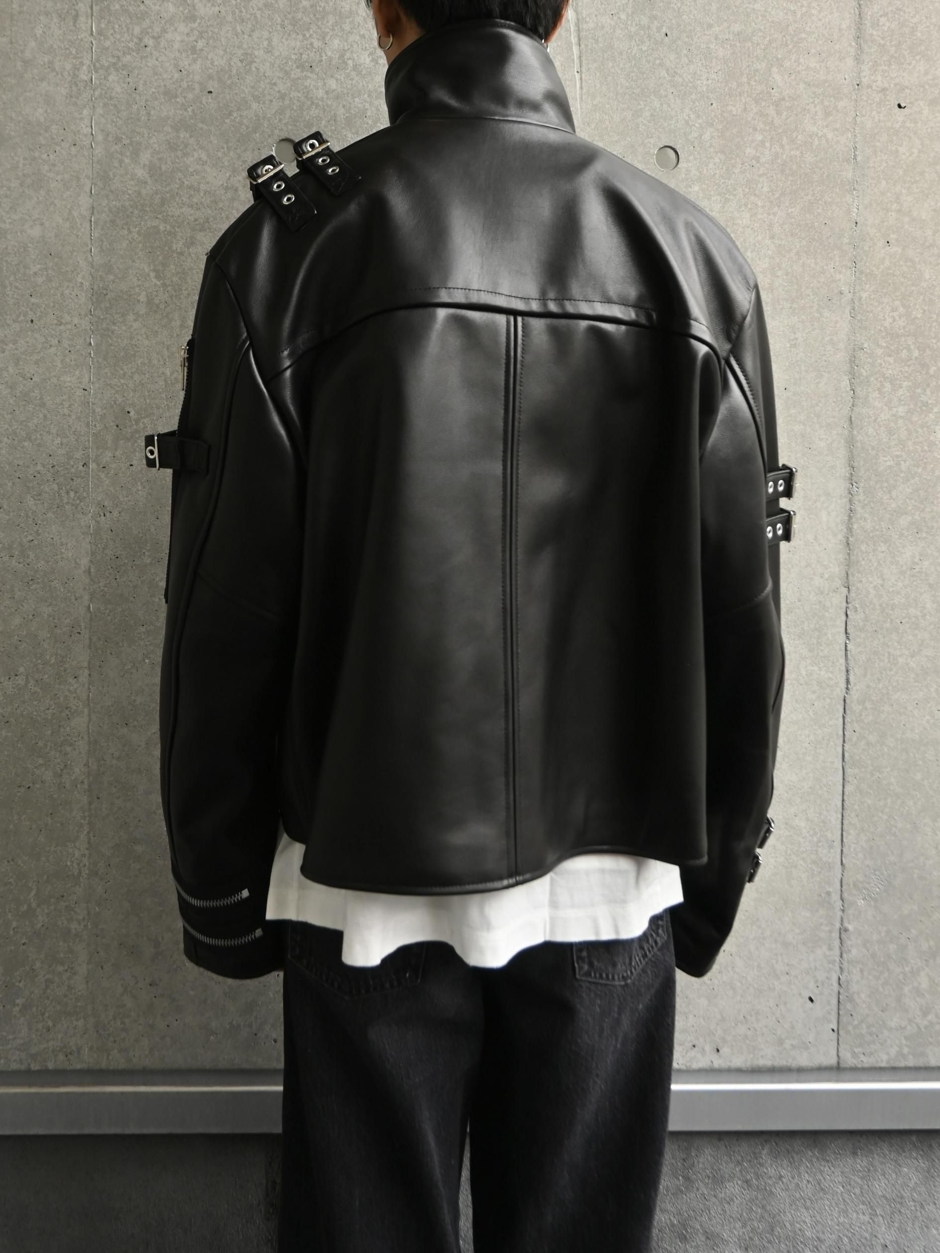 BUCKLE OVERLOAD LEATHER JACKET - Revolution Web Store