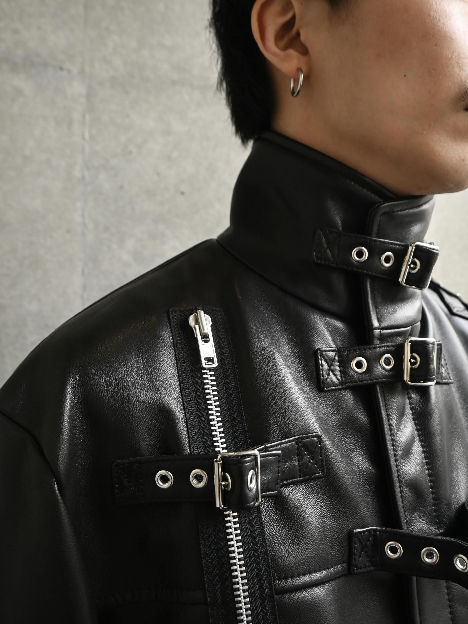 ジャケット・アウター doublet BUCKLE OVERLOAD LEATHER JACKET doublet/ダブレット】BUCKLE OVERLOAD LEATHER JACKET