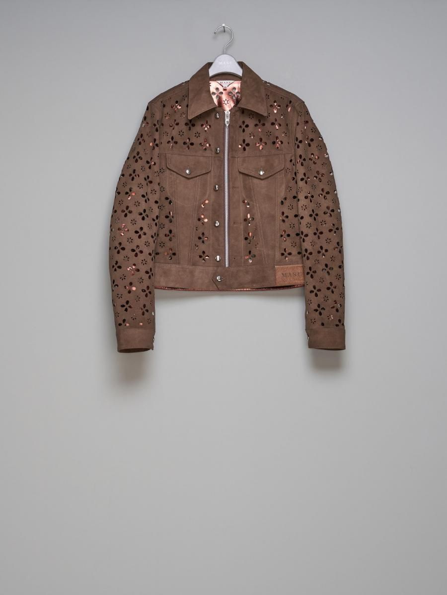 ジャケット・アウター MASU Flower Hole Suede Jaket エムエーエスユー MASU FLOWER HOLE LEATHER JACKET （Black） -FASCINATE