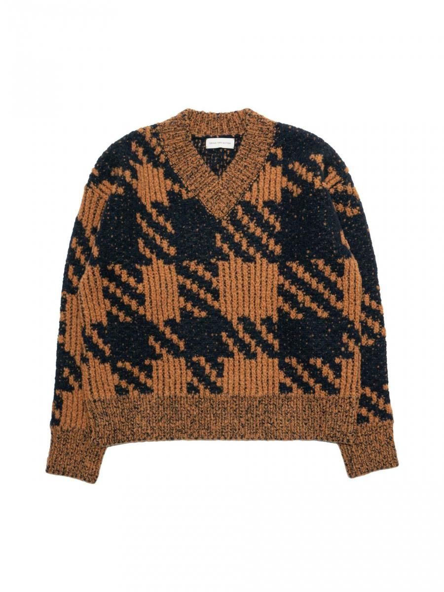 【ライカ期】ドリスヴァンノッテン ノルディック柄ニット ブラウン アーカイブ DRIES VAN NOTEN (ドリスヴァンノッテン)正規通販サイト