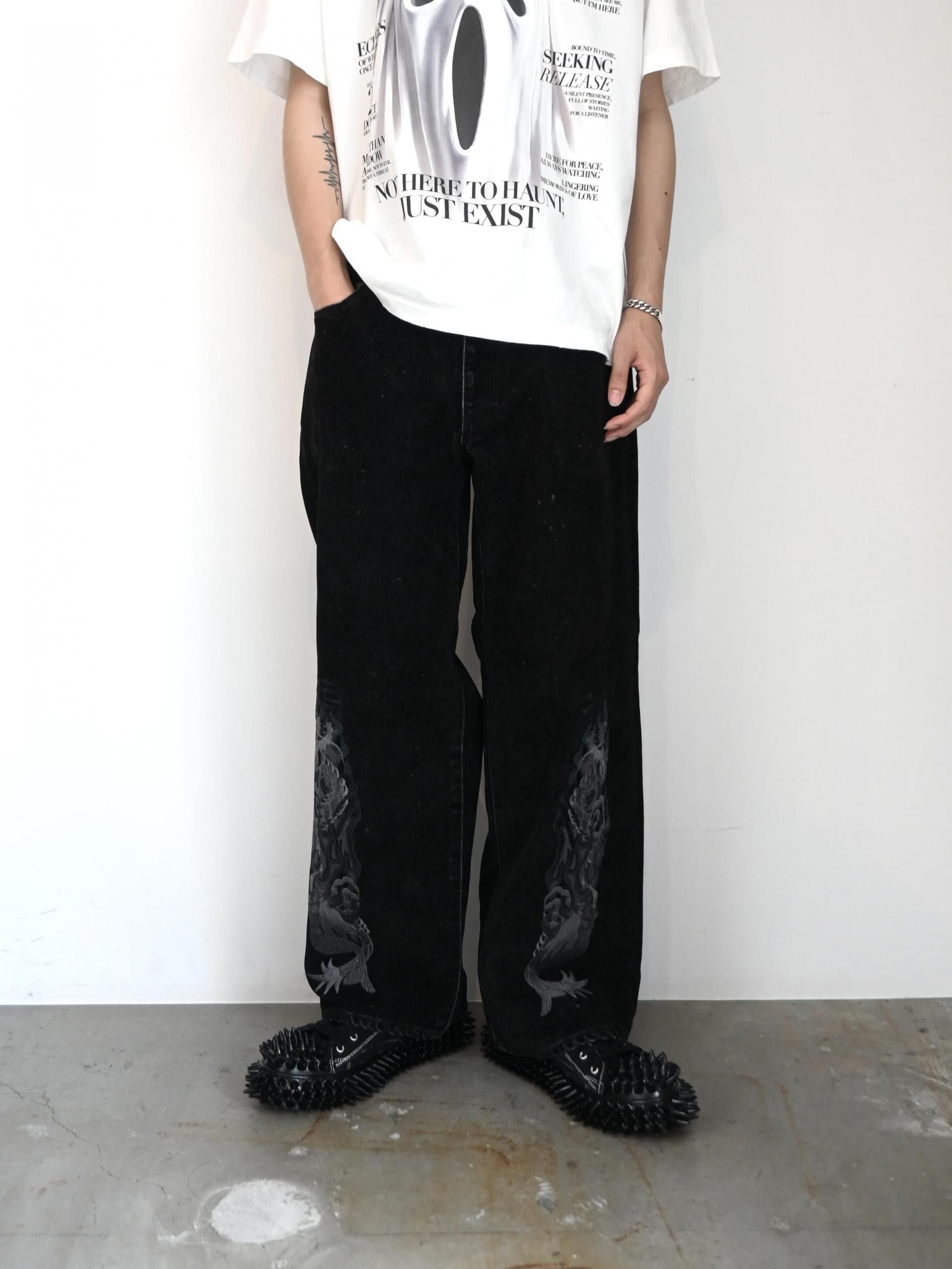パンツ doublet 22AW BURNIG EMBROIDERY TROUSERS doublet 22AW BURNIG EMBROIDERY TROUSERS