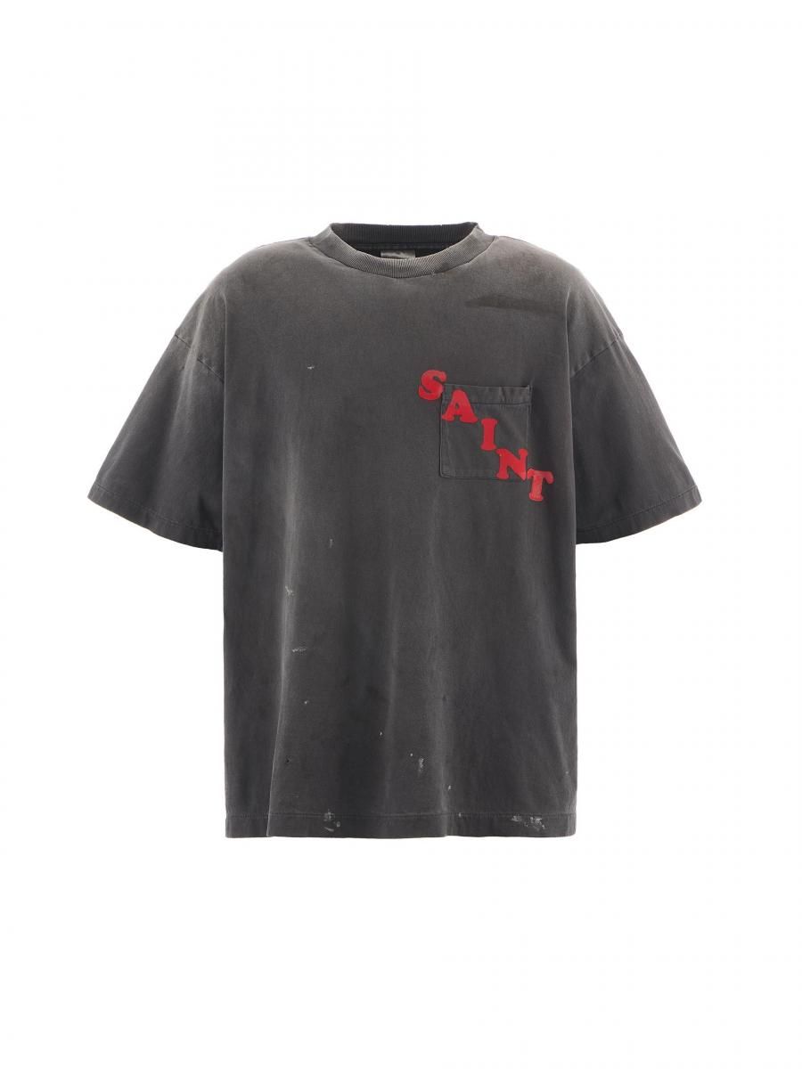 Saint Mxxxxx グレー Tシャツ セント マイケル - ©️SAINT Mxxxxxx | SS Tee SAINT-Gray-XLの