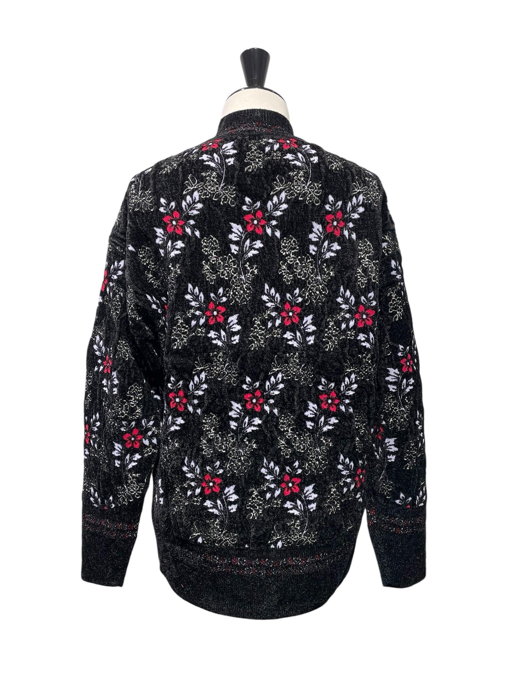 Floral Motif Chenille Knited Top - ReVoLuTioN