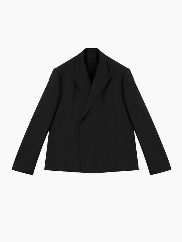 WOOL GABARDINE DOUBLE BREASTED JACKET - ReVoLuTioN